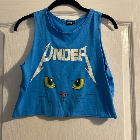 under star Tops - Cat crop top tank
